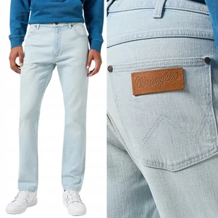 Wrangler LARSTON Rocky Landing dopasowane spodnie jeansowe na lato W33 L32 - Spodnie męskie - miniaturka - grafika 1