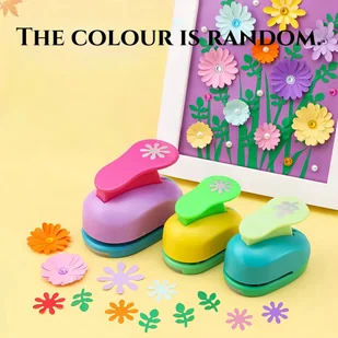 TEMU Craftpress DIY Card & Fabric Punch Tool - Wielofunkcyjna ręczna maszyna do embosowania z kolorowymi wzorami kwiatów, idealna do scrapbookingu, - Inne - miniaturka - grafika 1