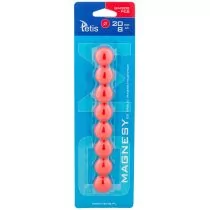 Magnesy do tablic czerwone gładkie 20mm GM300-PC8 TETIS - Pozostałe akcesoria dla plastyków - miniaturka - grafika 1