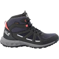 Buty trekkingowe damskie - Jack Wolfskin Woodland 2 Texapore Mid W damskie buty trekkingowe, szary (Graphite), 37 eu - miniaturka - grafika 1