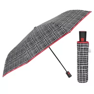 Parasole - Parasol damski Perletti Time Geometric automatyczny składany wzór krata - miniaturka - grafika 1