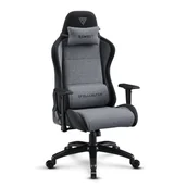 Fotele gamingowe - Fotel SENSE7 Spellcaster FUKU XL materiałowy czarno-szary - miniaturka - grafika 1