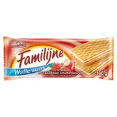 Ciastka - Jutrzenka Wafle Familijne o smaku truskawkowo-śmietankowym 180 g - miniaturka - grafika 1