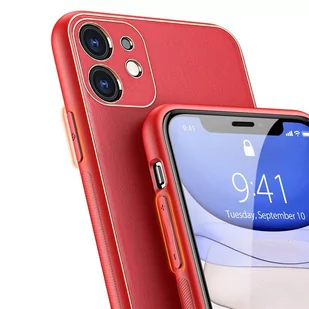 Dux Ducis Yolo eleganckie etui pokrowiec ze skóry ekologicznej iPhone 12 mini czerwony - Etui i futerały do telefonów - miniaturka - grafika 4