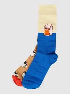 Skarpety ze wzorem na całej powierzchni w zestawie 2 szt. - Skarpetki męskie - miniaturka - grafika 1