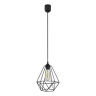 Oprawy, klosze i abażury - Lampa wisząca KEBUL 1P max. 60W E27, CZARNA - miniaturka - grafika 1