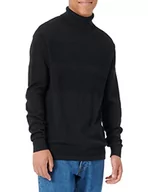 Swetry męskie - SELECTED HOMME SLHMAINE LS Knit ROLL Noos sweter męski, czarny, M, czarny, M - miniaturka - grafika 1