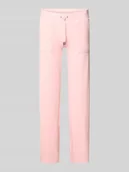 Spodnie damskie - Spodnie dresowe z elastycznym ściągaczem - miniaturka - grafika 1