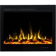 Kominki elektryczne - Kominek elektryczny AFLAMO Majestic 39 - ogień premium - na ścianę i do zabudowy - 77x63x14 cm - dekoracyjny kominek LED z grzaniem 750/1500 W - miniaturka - grafika 1
