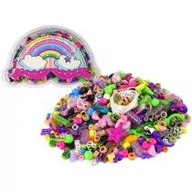 Prace ręczne dla dzieci - Zestaw kolorowych koralików DIY biżuteria Leantoys - miniaturka - grafika 1