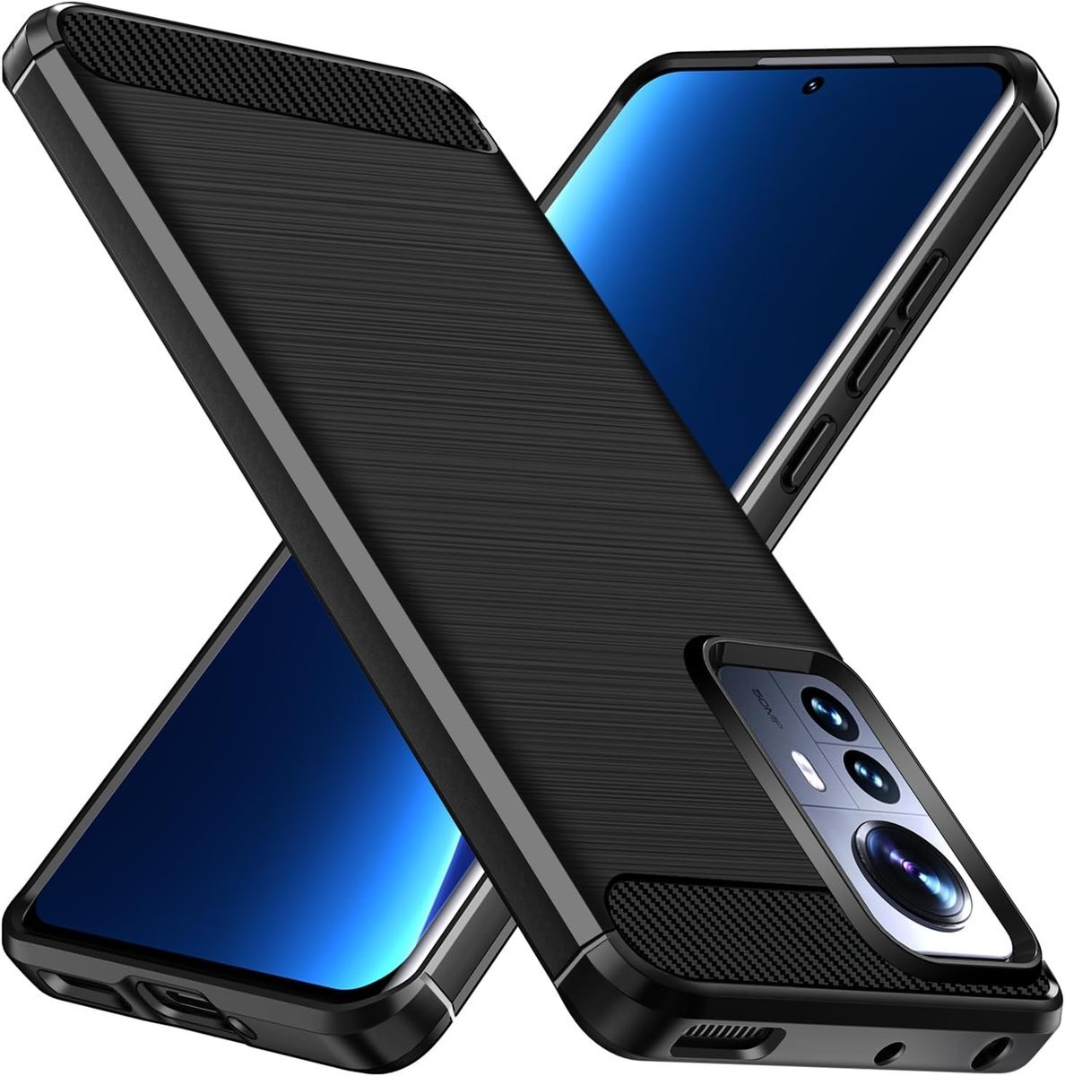 ivoler Silikonowe etui do Xiaomi 12 / Xiaomi 12X [ochrona militarna] odporne na uderzenia, cienkie, miękkie, elastyczne, TPU, odporne na zarysowania..