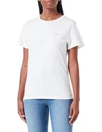Koszulki i topy damskie - Wrangler Damska koszulka Slim Tee, Worn White, XL - miniaturka - grafika 1
