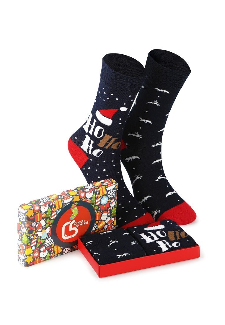 CREA SOCKS skarpetki świąteczne, 2 pary, HO HO HO! w pudełku prezentowym, 41/46