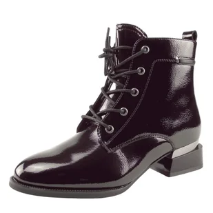 Botki damskie VINCEZA 58158 ocieplane lakierki - Botki damskie - miniaturka - grafika 1