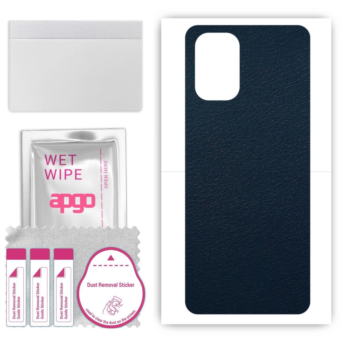 Folia naklejka skórka strukturalna na TYŁ do Nokia G22 - Skóra Granatowa - apgo SKINS