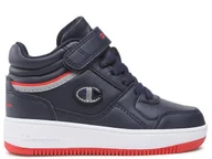 Buty dla dziewczynek - Buty dziecięce Champion S32404BS518 REBOUND VINTAGE MID B GS Niebieskie - miniaturka - grafika 1