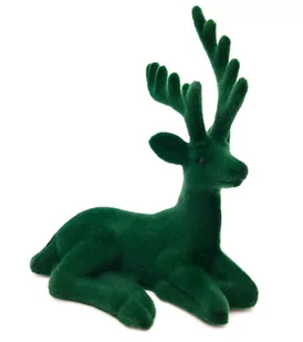 Renifer Ozdobny Dekoracja Na Stół Jelonek Zielony 18Cm - Ozdoby bożonarodzeniowe - miniaturka - grafika 1