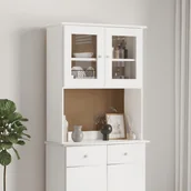 Szafki nocne - vidaXL Nastawka do komody ALTA, biała, 77x30x92 cm, lita sosna - miniaturka - grafika 1