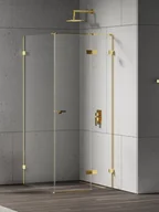 Kabiny prysznicowe - New Trendy Złota kabina prysznicowa 110x90 prawa EXK-4739 Eventa Gold Shine - miniaturka - grafika 1