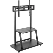 Uchwyty do telewizora - Stojak podłogowy GEMBIRD do TV 37-100 cali TVS-100F-01 Czarny - miniaturka - grafika 1