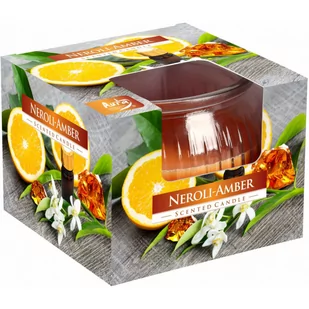 Bispol Świeca w szkle SN69-338, NEROLI-BURSZTYN, 1 szt 5906927040288 - Świece - miniaturka - grafika 1