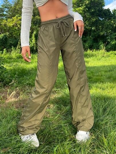 SHEIN SPODNIE DAMSKIE KHAKI CASUAL 40/42 ŁMJ