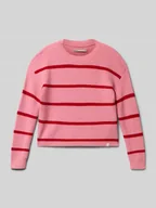 Swetry dla dziewczynek - Sweter z dzianiny o kroju regular fit z mieszanki wiskozy model ‘FRANCA’ - miniaturka - grafika 1