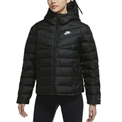 Kurtki damskie - Nike Damska kurtka W NSW Tf Rpl Windrunner Hd JKT, czarny/czarny/bia?y, L - miniaturka - grafika 1