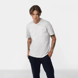 Męski t-shirt z nadrukiem GUESS JORDON T-SHIRT - szary - Koszulki sportowe męskie - miniaturka - grafika 1