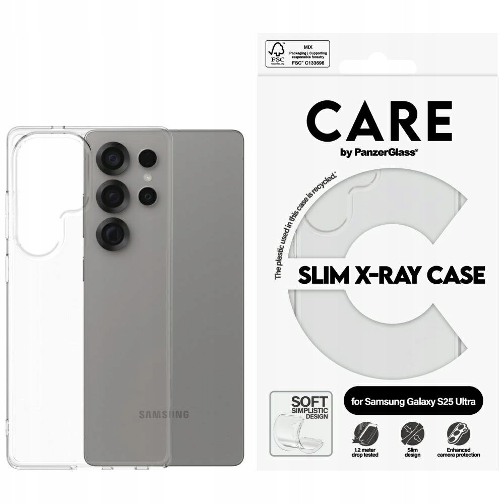 PanzerGlass Etui CARE by Fashion X-Ray do Galaxy S25 Ultra, przezroczyste