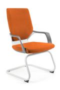 Fotele i krzesła biurowe - Fotel biurowy, krzesło, Apollo Skid, biały, mandarin - miniaturka - grafika 1