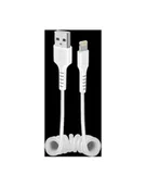 Kable USB - SBS USB to Lightning spiral cable 17-50cm white - miniaturka - grafika 1