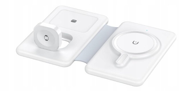 Ładowarka indukcyjna YOXINTA 3w1 18W Model G910 magnetyczna składana BIAŁA