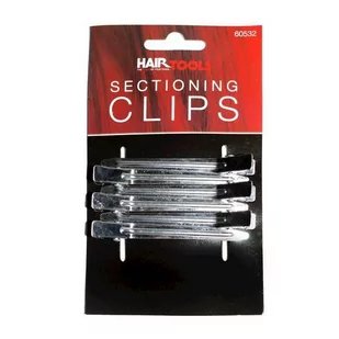 Head Jog Srebrne Metalowe Klipsy Klamry 6 szt - Ozdoby do włosów - miniaturka - grafika 1