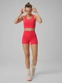 Spodenki damskie - 4F Legginsy krótkie treningowe damskie - czerwone XS - miniaturka - grafika 1