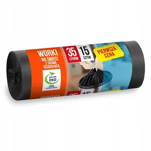 Worki na śmieci Z Taśmą 35L 15 szt Fixi - Worki na śmieci - miniaturka - grafika 1