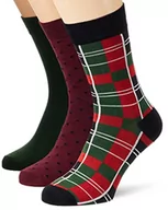 Skarpetki męskie - Only & Sons Onsfinch Basic Xmas Socks 3 Pack Skarpetki, Eden/Pack:+PROMGRANATE+Sprawdzić, Rozmiar uniwersalny Mężczyźni, Eden/Pack:+PROMGRANATE+CHECK, rozmiar uniwersalny - miniaturka - grafika 1