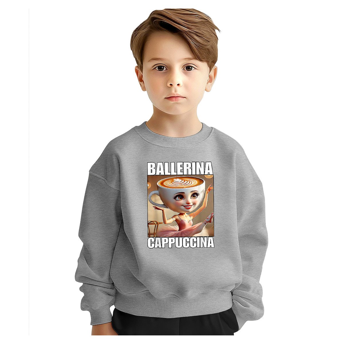 BLUZA DZIECIĘCA BRAINROT CAPPUCCINA BALLERINA 146-152 DLA DZIEWCZYNKI
