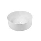 Umywalki - Umywalka nablatowa okrągła Keto 41,5 cm biały Invena - miniaturka - grafika 1