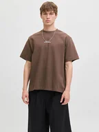 Koszulki męskie - Jack & Jones Koszulka w kolorze brązowym - miniaturka - grafika 1