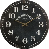 Zegary - Atmosphera Zegar na ścianę drewniany, zegar ścienny z czytelnymi cyframi, czarny, Ø 38 cm - miniaturka - grafika 1