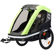 Przyczepki rowerowe - Przyczepka rowerowa HAMAX Avenida Twin Limonkowy - miniaturka - grafika 1