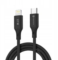 Kable komputerowe i do monitorów - Kabel USB C do Lightning Forcell F-Energy PD 3A 27W Silicone 1 m C346 czarny - miniaturka - grafika 1