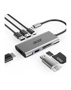 Acer 7-in-1 Mini Dock, docking station silver, USB-A, USB-C GP.DCK11.00N - Części i akcesoria do laptopów - miniaturka - grafika 1
