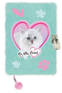 Pamiętnik z kłódką A5/96 włochacz MLF Pastel Cat - Szkolne artykuły papiernicze - miniaturka - grafika 2