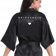 Piżamy damskie - SZLAFROK SATYNOWY Na Wieczór Panieński Dla BRIDESMAID Personalizowany Wzory - miniaturka - grafika 1