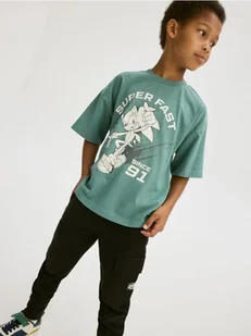 Reserved - T-shirt oversize Sonic - zielony - Koszulki dla chłopców - miniaturka - grafika 1
