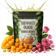 Herbata - Herbata zielona TAJEMNICZY OGRÓD 50 g Z PAPAJĄ, RÓŻĄ I NUTĄ MANGO - miniaturka - grafika 1