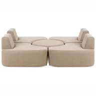 Meble ogrodowe - Beliani zestaw ogrodowy ze stolikiem dla 4 osób FABRO Beżowy - miniaturka - grafika 1