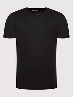 Koszulki męskie - Selected Homme T-Shirt Rockford 16083432 Czarny Regular Fit - grafika 1